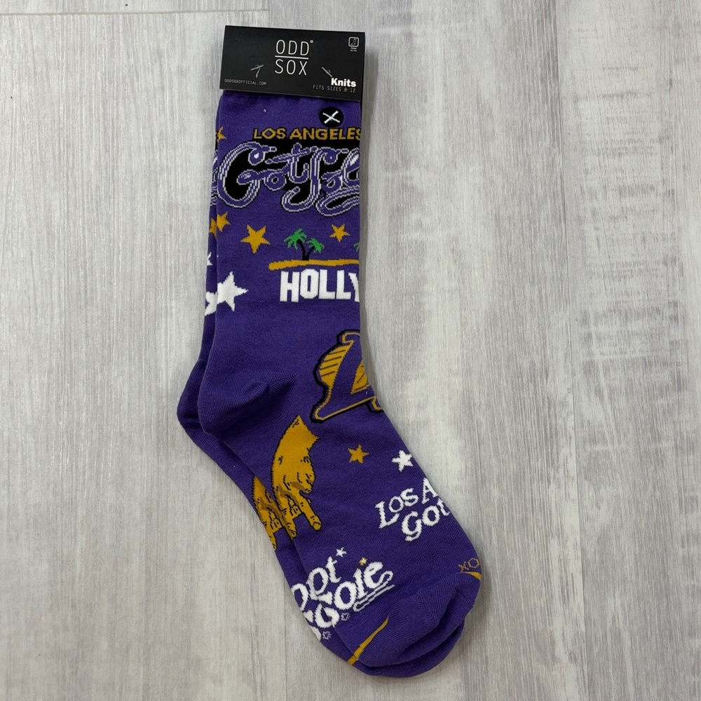 Los Angeles Got Sole Odd Sox Purple Graphic Socks Unisex